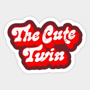 The Cute Twin - Funny Twins Design Sticker